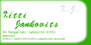kitti jankovits business card